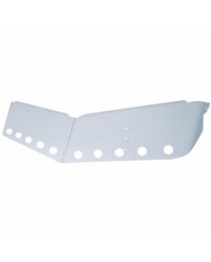 UP28009-13" Stainless Low Roof Drop Sunvisor With Eight 2" Light Cutouts For Peterbilt (2004+)
