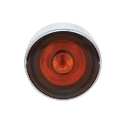 UP36897-3 High Power LED 1" Light (Clearance/Marker) With Visor - Amber LED/Amber Lens