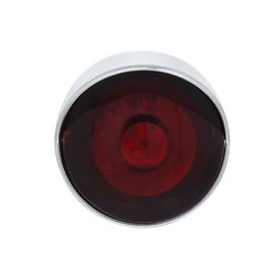 UP36898-3 High Power LED 1" Light (Clearance/Marker) With Visor - Red LED/Red Lens