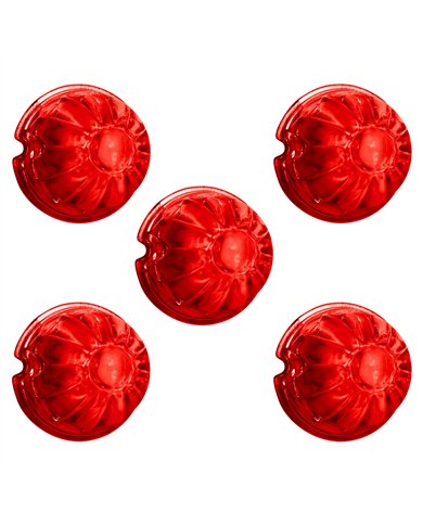 UP30314P5-Watermelon Glass Marker Light Lens - Red (5 Pcs)