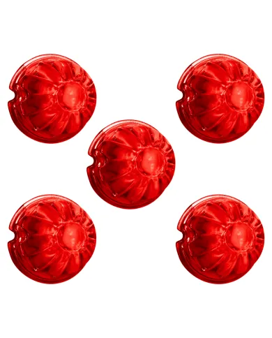 UP30314P5-Watermelon Glass Marker Light Lens - Red (5 Pcs)