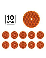 UP30723P10-3 3/16" Round Center Bolt Reflector - Amber (10 Pcs)