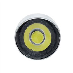 UP36908-3 High Power LED 1" Light (Clearance/Marker) With Visor - White LED/Clear Lens