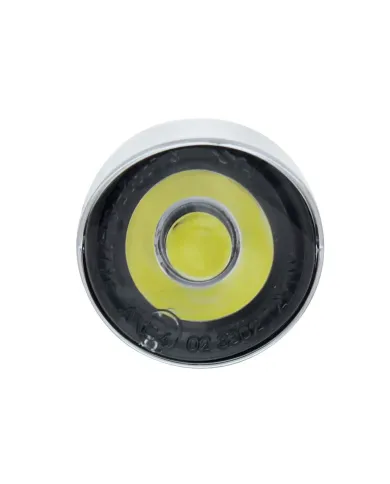 UP36908-3 High Power LED 1" Light (Clearance/Marker) With Visor - White LED/Clear Lens