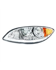 UP31030-Chrome LED Headlight With LED Light Bar & Turn Signal For 2006-2017 International Prostar-Driver