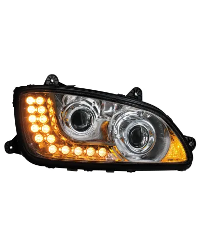 UP31159-Chrome Projection Headlight Assembly For 2008-2017 Kenworth T660- Passenger