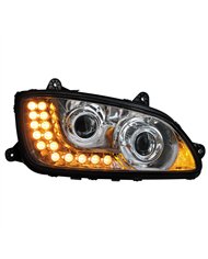 UP31159-Chrome Projection Headlight Assembly For 2008-2017 Kenworth T660- Passenger