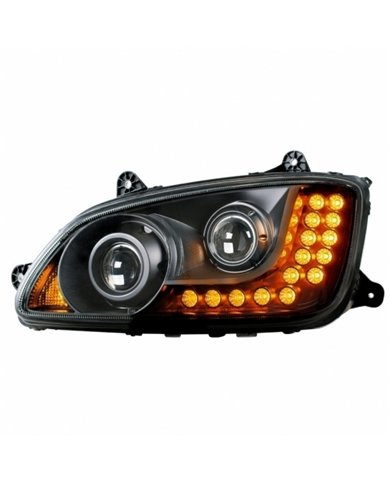 UP31160-Blackout Projection Headlight Assembly For 2008-2017 Kenworth T660 - Driver