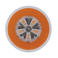 UP36923-18 LED 4" Round GloLight (Turn Signal) - Amber LED/Amber Lens (Card)