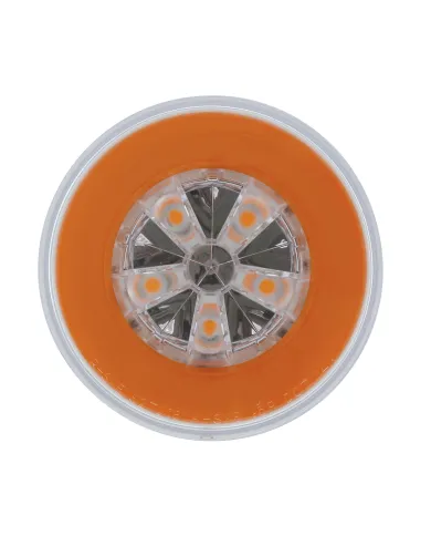UP36923-18 LED 4" Round GloLight (Turn Signal) - Amber LED/Amber Lens (Card)