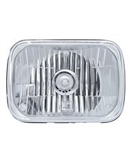 UP31389- 5" X 7" Crystal Rectangular Headlight, Glass Lens
