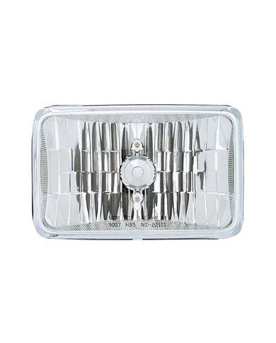 UP31390- 4" X 6" Crystal Rectangular Headlight, Glass Lens - High Beam