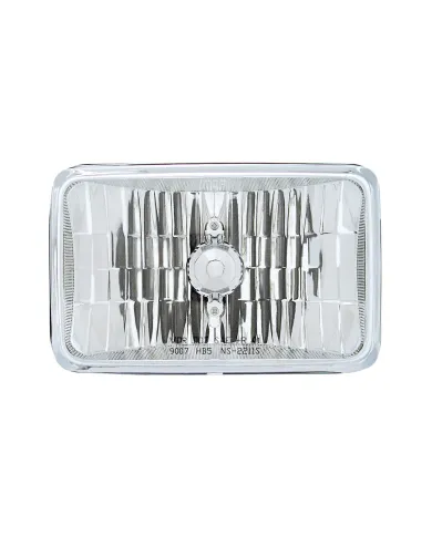 UP31390- 4" X 6" Crystal Rectangular Headlight, Glass Lens - High Beam