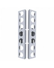 UP31465-Kenworth Stainless Front Air Cleaner Bracket Only - 14 Light Cutouts (Pair)