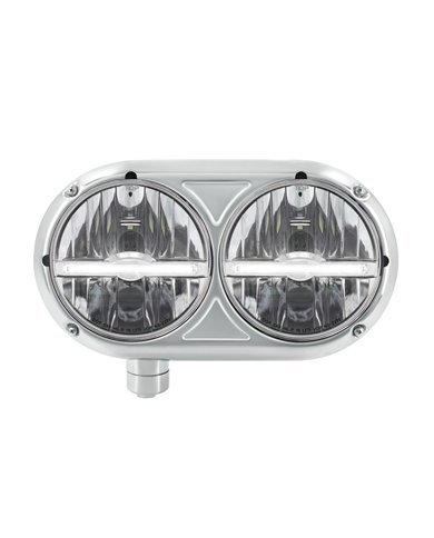 UP32143-Headlight Assembly With 304 SS Housing & LED Headlights W/White LED Position Light For Peterbilt 359 - Driver