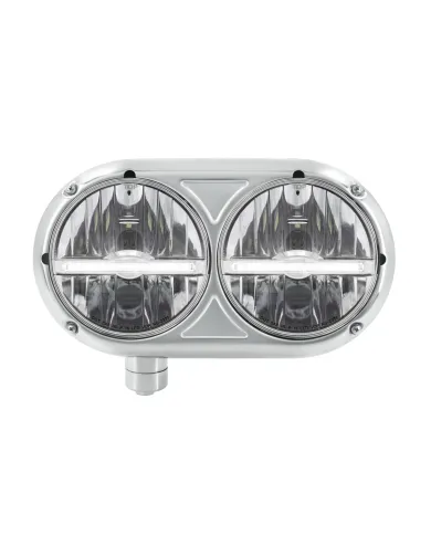 UP32143-Headlight Assembly With 304 SS Housing & LED Headlights W/White LED Position Light For Peterbilt 359 - Driver