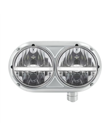 UP32144-Headlight Assembly With 304 SS Housing & LED Headlights W/White LED Position Light For Peterbilt 359 - Passeng