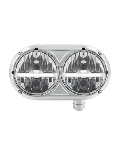 UP32144-Headlight Assembly With 304 SS Housing & LED Headlights W/White LED Position Light For Peterbilt 359 - Passeng