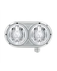 UP32186-Headlight Assembly With Crystal Halogen Bulbs & 304 SS Housing For Peterbilt 359 - Passenger