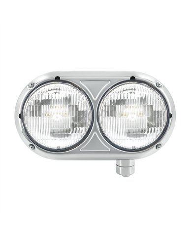 UP32187-Headlight Assembly With Halogen Bulbs & 304 SS Housing For Peterbilt 359 - Passenger