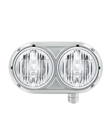 UP32195-Headlight Assembly With Halogen Bulbs & 304 SS Housing For Peterbilt 359 - Driver