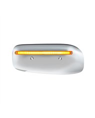 UP32852-24 LED GloLight Rear Headlight Housing Cover For 2008-2023 Peterbilt 389 (Driver)- Amber LED/Lens