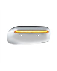 UP32853-24 LED GloLight Rear Headlight Housing Cover For 2008-2023 Peterbilt 389 (Passenger)- Amber LED/Lens