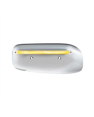 UP32854-24 LED GloLight Rear Headlight Housing Cover For 2008-2023 Peterbilt 389 (Driver)- Amber LED/Clear Lens