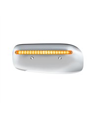 UP32856-19 LED Rear Headlight Housing Cover For 2008-2023 Peterbilt 389 (Driver)-Amber LED/Lens
