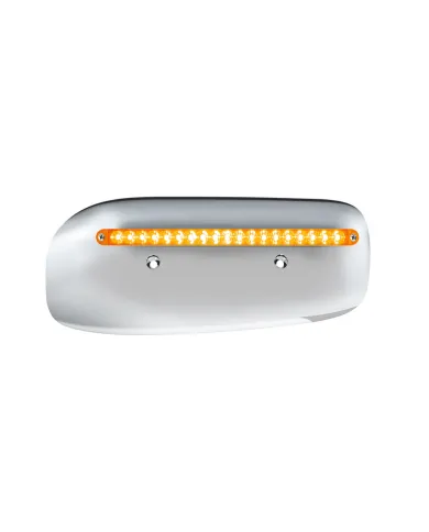 UP32857-19 LED Rear Headlight Housing Cover For 2008-2023 Peterbilt 389 (Passenger)-Amber LED/Lens