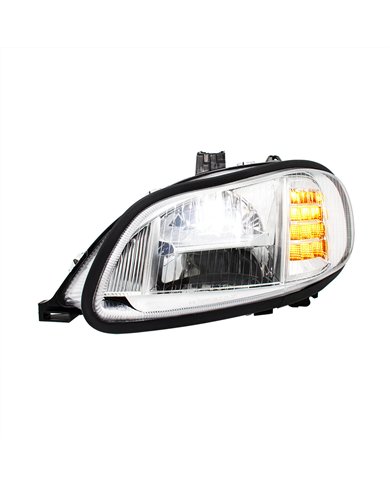 UP32908-Chrome High Power Full LED Headlight For 2003-2024 Freightliner M2-Driver