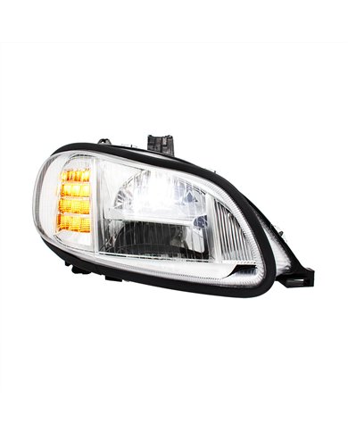 UP32909-Chrome High Power Full LED Headlight For 2003-2024 Freightliner M2-Passenger