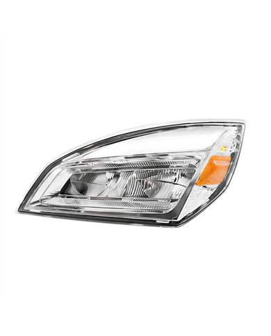UP32912-High Power Chrome LED Headlight For 2018-2024 Freightliner Cascadia-Driver