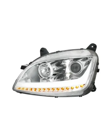 UP32924-Chrome Projection Headlight With LED Position Light & Sequential Signal For 2012-2021 Peterbilt 579- Driver