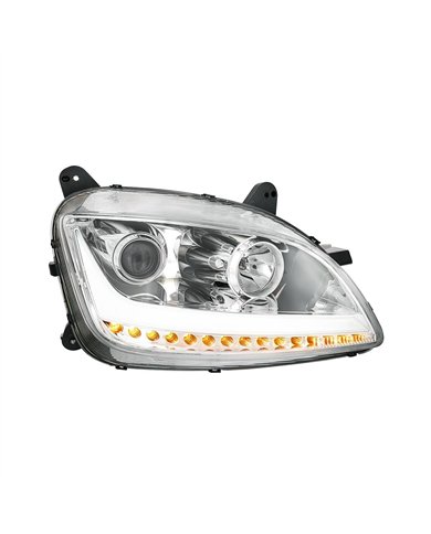 UP32925-Chrome Projection Headlight With LED Position Light & Sequential Signal For 2012-2021 Peterbilt 579- Passenger