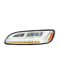 UP32928-Chrome 6 LED Headlight For Peterbilt 386 (2006-2016) & 387 (2000-2011)- Driver