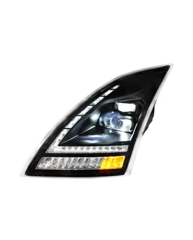 UP32938-Blackout Full LED Headlight  With Switchable Sequential Turn Signal. 2018-2024 Volvo VNL-Driver