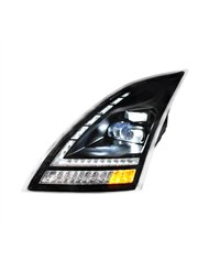 UP32938-Blackout Full LED Headlight  With Switchable Sequential Turn Signal. 2018-2024 Volvo VNL-Driver