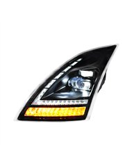 UP32942-Blackout Full LED Headlight With LED Turn Signal and DRL For 2018-2024 Volvo VNL-Driver