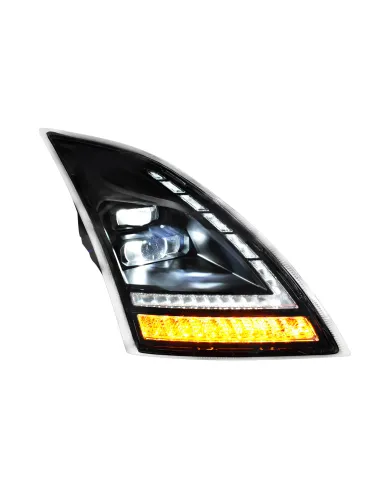 UP32943-Blackout Full LED Headlight With LED Turn Signal and DRL For 2018-2024 Volvo VNL-Passenger
