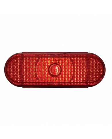 UP33539B-Oval Crystal Light (Stop, Turn & Tail) - Red Lens (Bulk)