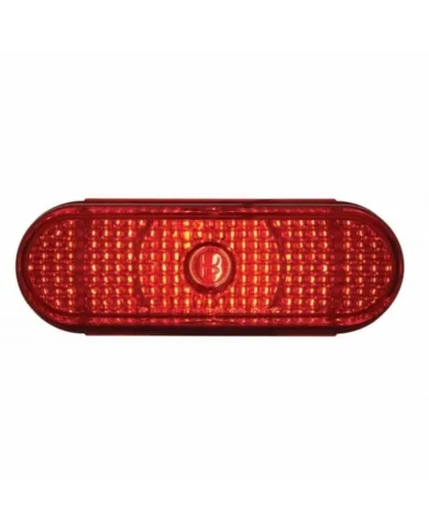 UP33539B-Oval Crystal Light (Stop, Turn & Tail) - Red Lens (Bulk)