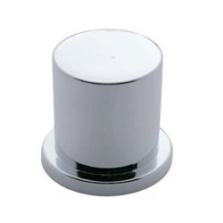 UP10774B-1-3/16" X 1-5/8" Chrome Plastic Flat Top Nut Cover With Flange - Push-On (Bulk)
