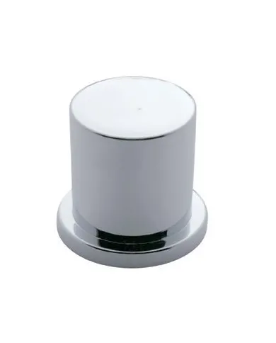 UP10774B-1-3/16" X 1-5/8" Chrome Plastic Flat Top Nut Cover With Flange - Push-On (Bulk)
