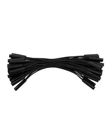 UP34185B-0.180" Female Plug Black Wire Harness With 50 Plugs-6" Lead (Bulk)