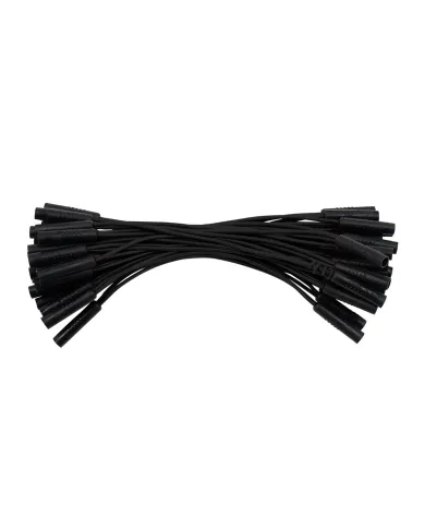 UP34185B-0.180" Female Plug Black Wire Harness With 50 Plugs-6" Lead (Bulk)