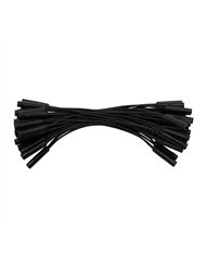 UP34185B-0.180" Female Plug Black Wire Harness With 50 Plugs-6" Lead (Bulk)