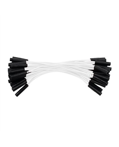 UP34186B-0.180" Female Plug White Wire Harness With 50 Plugs-6" Lead (Bulk)