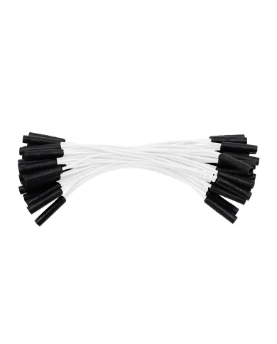 UP34186B-0.180" Female Plug White Wire Harness With 50 Plugs-6" Lead (Bulk)