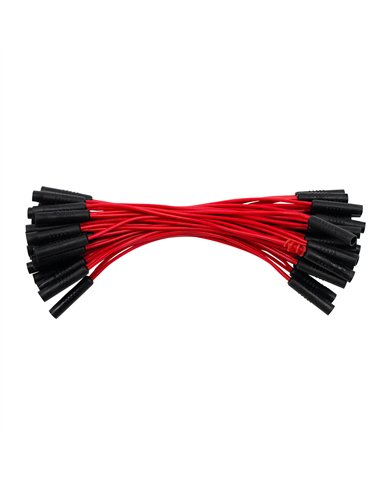 UP34187B-0.180" Female Plug Red Wire Harness With 50 Plugs-6" Lead (Bulk)